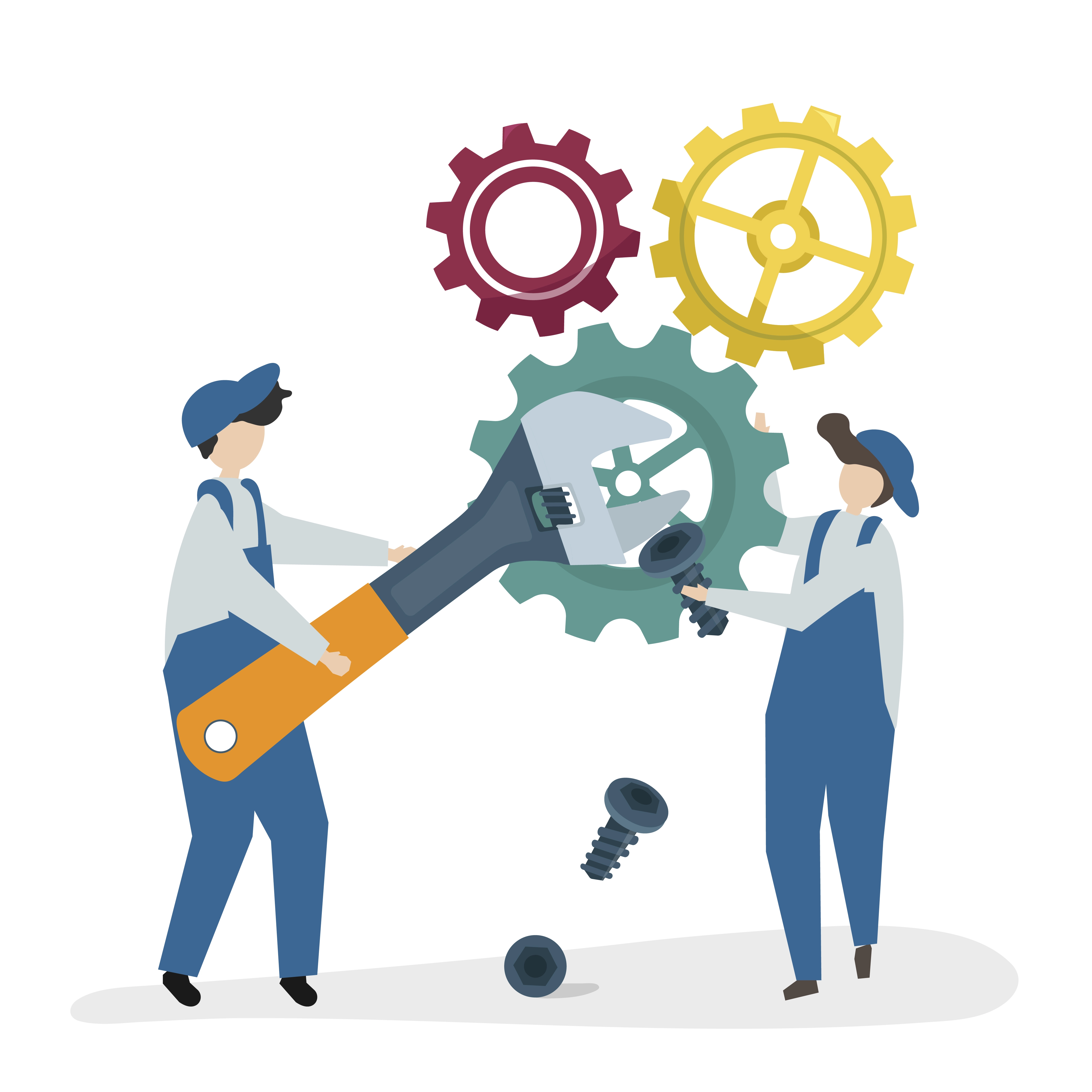 Visualización de la colaboración entre compañeros para resolver un problema técnico.